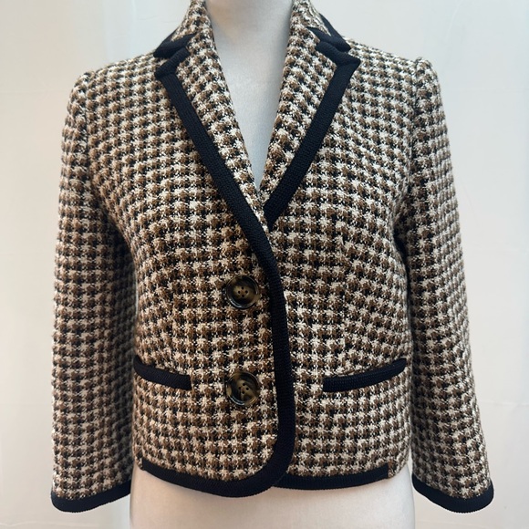 Brooks Brothers Jackets & Blazers - Brooks Brothers Women's Houndstooth Blazer - Black and Brown 2P
